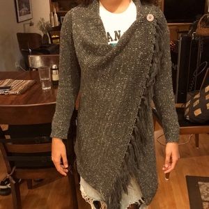 Gray cowl neck sweater